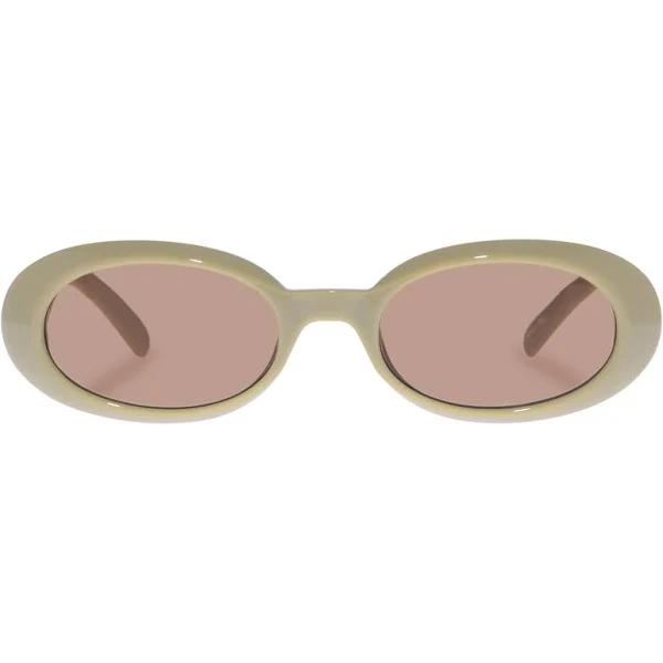 Le Specs Work It Oval Sunglasses in pistachio-Green