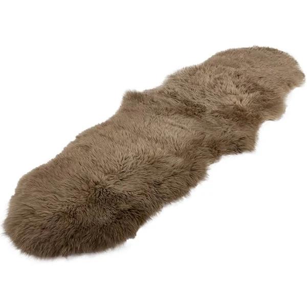 Naturally Sheepskins Mocha Long Wool Sheepskin Rug - Double