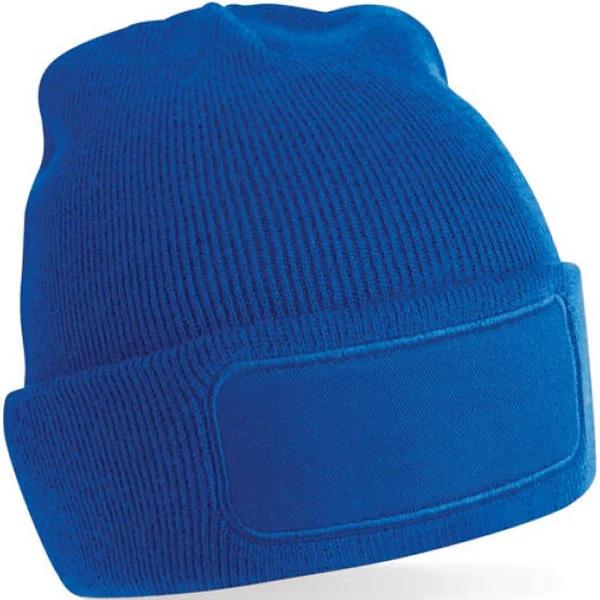 Beechfield Unisex Adult Original Patch Beanie Bright Royal Blue One Size Acrylic Unisex Adult Beanie