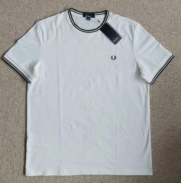 Fred Perry Twin Tipped T Shirt Snow White