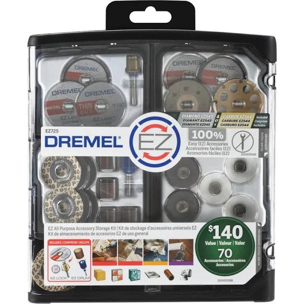 Dremel EZ725 EZ-Lock 70-Piece All Purpose Accessory Kit