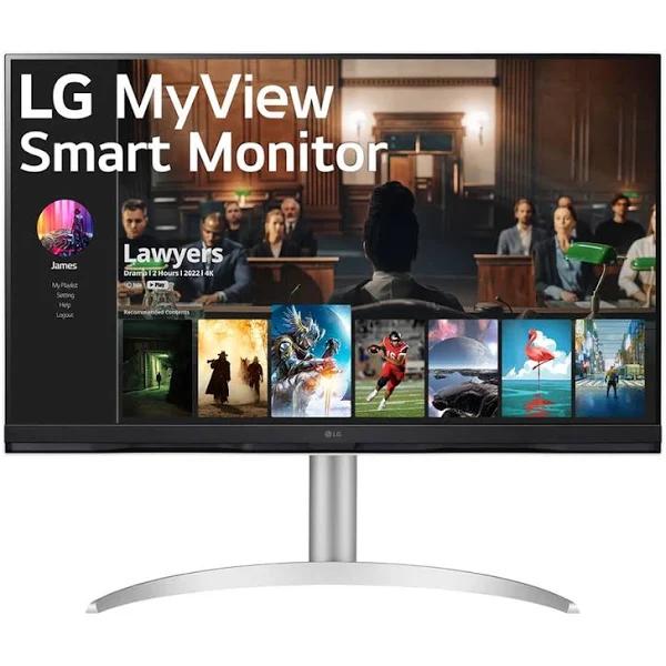 LG MyView 31.5" 4K UHD HDR10 Smart Monitor With WEBOS & 65W USB-C, 32SQ730S-W LCD / Led Monitors