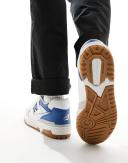 New Balance 550 Sneakers with Suede Toe in White and Blue