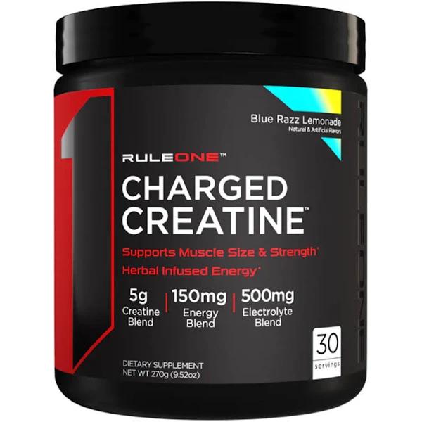 R1 Charged Creatine by Rule 1 Proteins - 30 Serves Blue Razz Lemonade