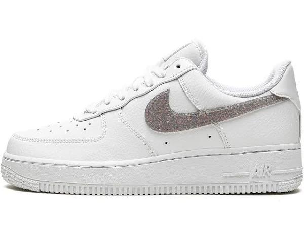 Nike Air Force 1 Low 'Glitter Swoosh - Canyon Purple' Sneakers | White | Women's Size 8.5