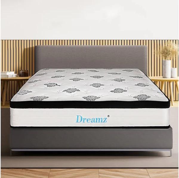 Dreamz Bedding Mattress Spring Single Size Premium Bed Top Foam Medium Soft 30cm - AfterPay & zipPay Available