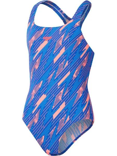 Speedo Medalist One Piece - Hyperboom/Red/Cobalt/Blue - Girls 10