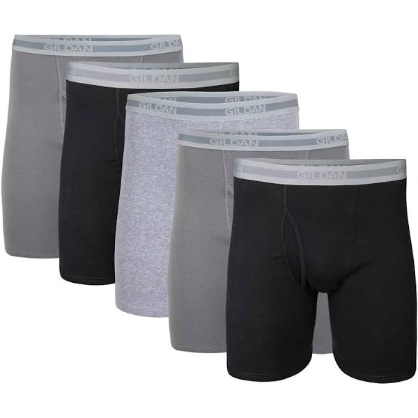 Gildan Men's Regular Leg Boxer Briefs 5 Pack