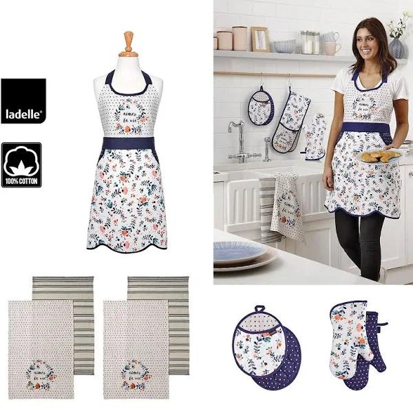 Aimer La Vie Cotton Kitchen Range By Ladelle - Apron, Mitten, Tea