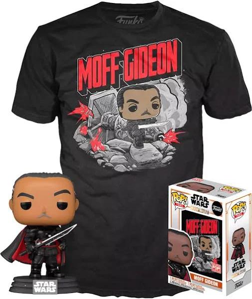 Star Wars The Mandalorian Pop! & Tee Box Moff Gideon Size M