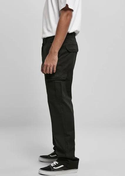 Mens Straight Leg Cargo Pants - Black