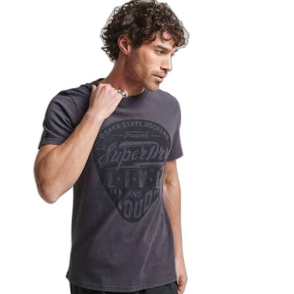 Superdry Vintage Merch Store T-Shirt Grey M Man M1011533A-8IN-M