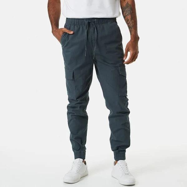 Kmart Elastic Waist and Cuffed Cargo pants-Ombre Blues