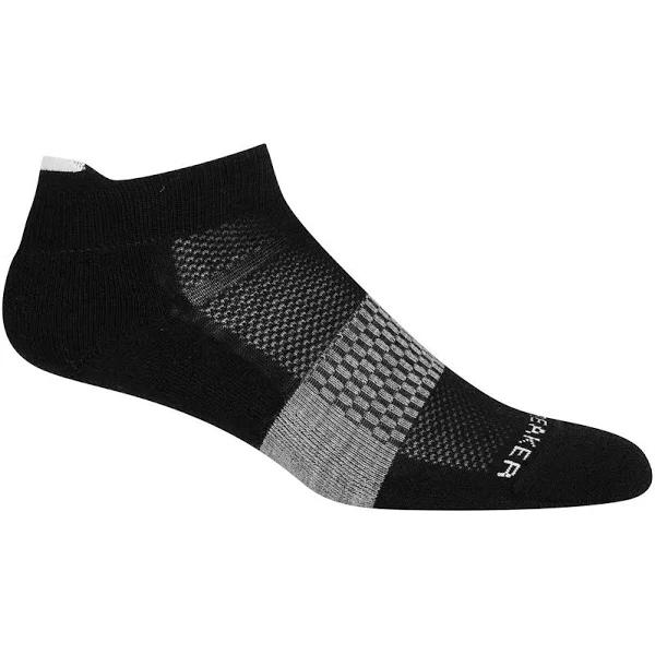 Icebreaker Merino Multisport Light Micro Womens Socks - Black/Snow - L