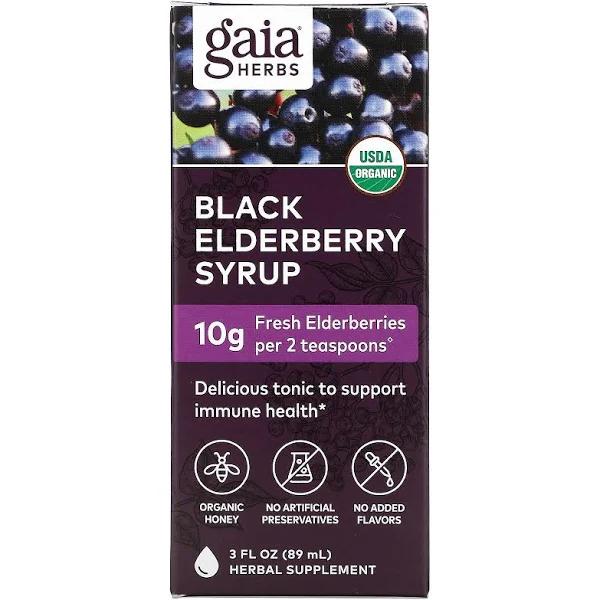 Gaia Herbs Black Elderberry Syrup 3 fl oz ( 89 ml)