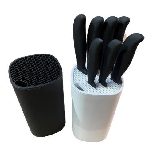 7 Piece Ceramic Knife Set + Knife Block (Knife Block Colour: Black)