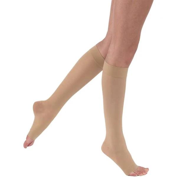 JOBST UltraSheer Women's Knee High 15-20 mmHg, Open Toe / Medium / Natural