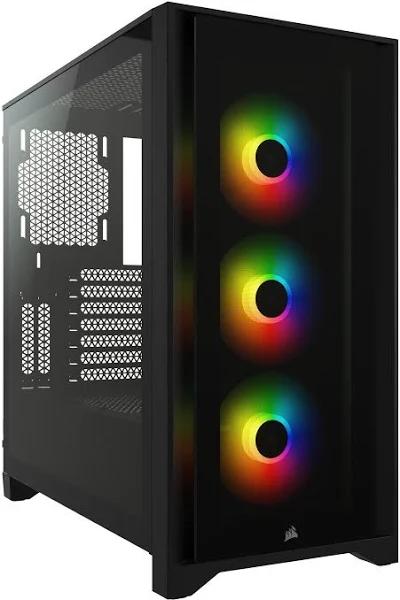 Corsair iCUE 4000X RGB Tempered Glass Mid-Tower ATX Case - Black