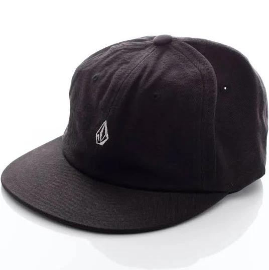 Volcom - Black Snapback Cap - Full Stone Black Strapback @ Hatstore