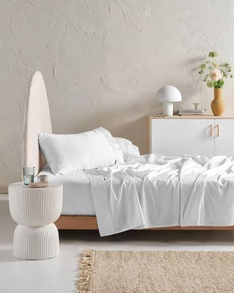 Linen House Augusta White Sheet Set - Double