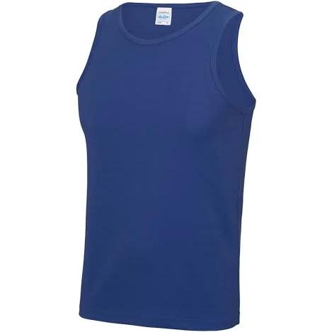 Just Cool Mens Sports Gym Plain Tank / Vest Top Royal Blue XL