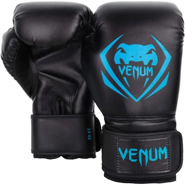 Venum Contender Boxing Gloves - Black/Cyan