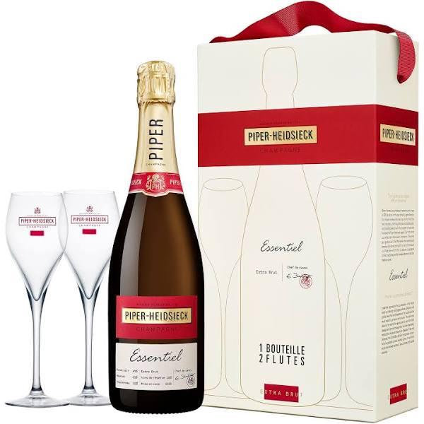 Piper-Heidsieck Essentiel Extra Brut + 2 Champagne Flutes