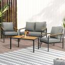 Livsip Outdoor Furniture 4-Piece Setting Bistro Set Dining Chairs Patio Setting