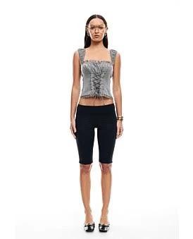 Lioness Palmer Corset in Washed Grey, Size XS