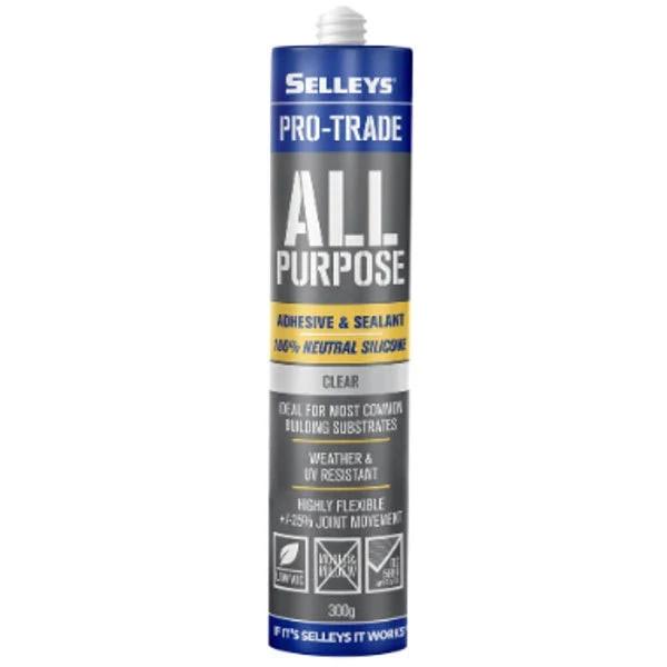 Selleys Pro-Trade All Purpose Silicone 300g Clear