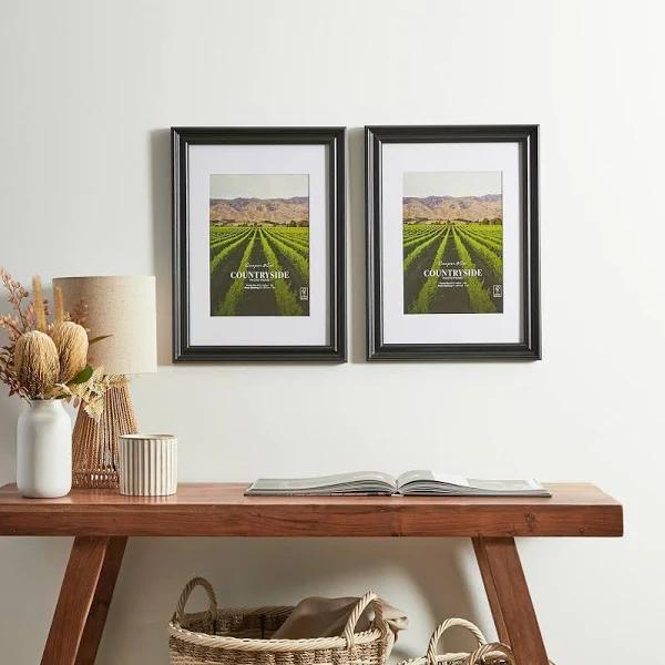 Cooper & Co. Set of 2 A3 Mat to A4 Countryside Photo Frame Black