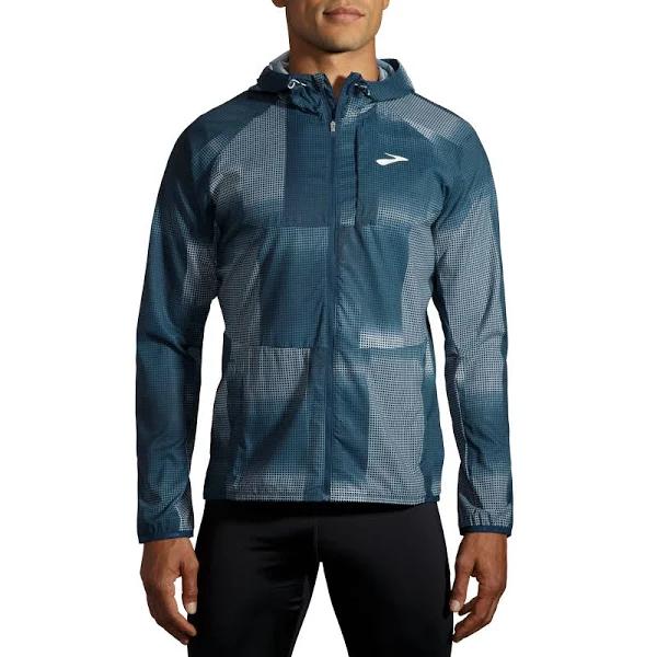 Brooks Canopy Jacket Men's Indigo Rush Altitude Print