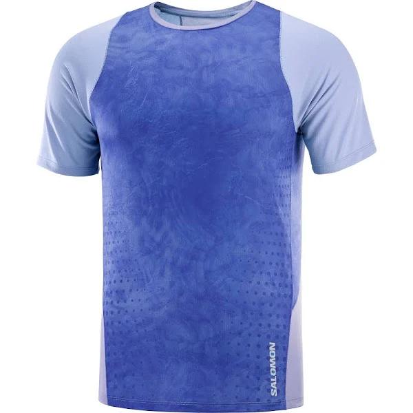 Salomon Mens Sense Aero Tee Blue L