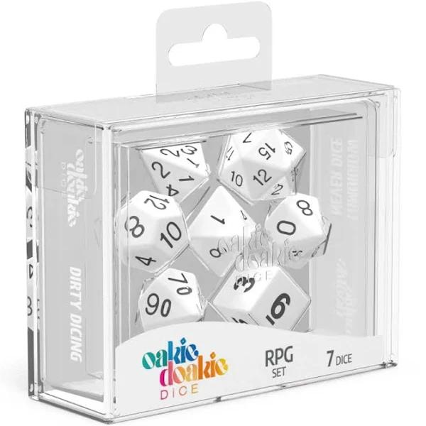 Oakie DOAKIE Dice RPG Set Solid - White (7)