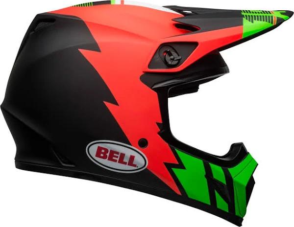 Bell MX-9 MIPS Strike Matte Black Orange Green Helmet