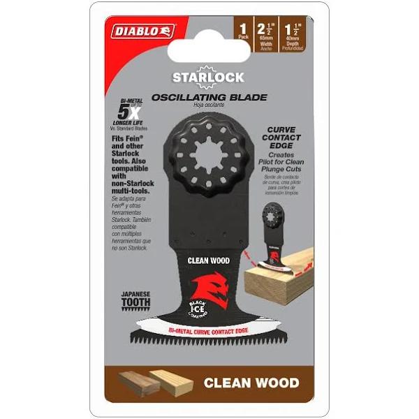 Diablo 65 x 40mm Clean Wood Starlock Multi Tool Plunge Cutting Blade