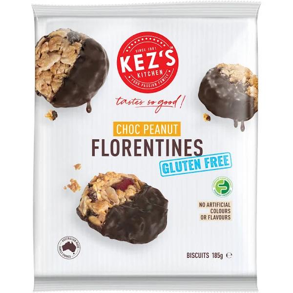 Kez's Kitchen Gluten Free Choc Peanut Florentines (185g)