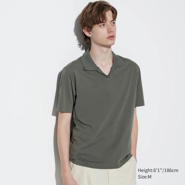 Uniqlo Airism Cotton Polo Shirt - Olive Size XXS