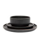 salt&pepper Hana 12 Piece Dinner Set Black