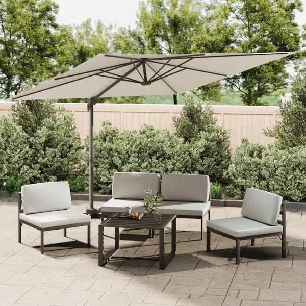 Cantilever Umbrella With Aluminium Pole Sand White 400x300 cm