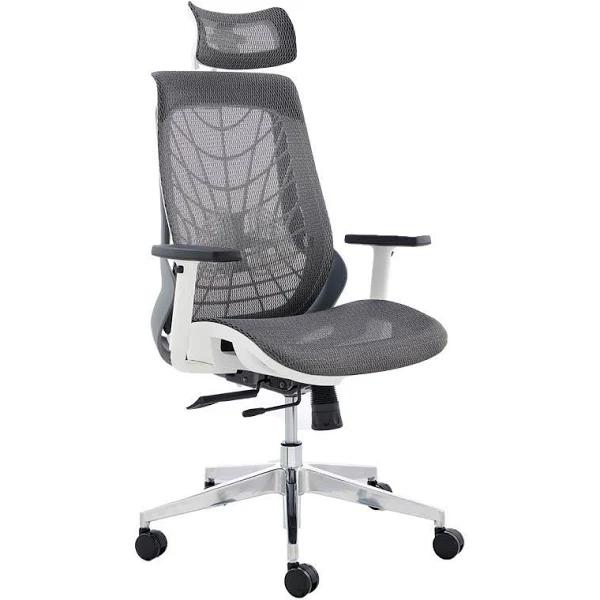 Ergolux Elliot Office Chair (White Frame/ Grey)