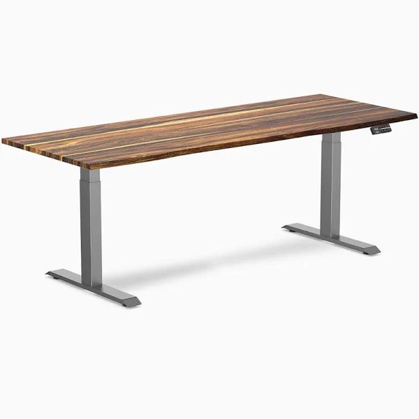 Desky Dual Hardwood Sit Stand Desk - Pheasantwood 2000x750mm