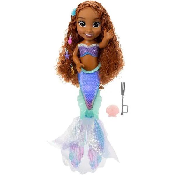 Disney The Little Mermaid Ariel Doll with Hair Charms! Feature Singing & Talking Doll, Accessories Activate Music & Magical Lights - Play in & Out