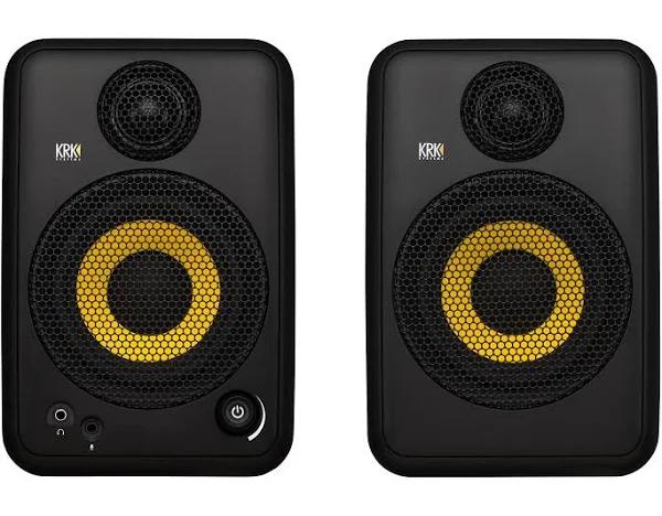 KRK Go Aux 4 - Portable Studio Monitors 4inch 2-Way w/ Measurement Mic