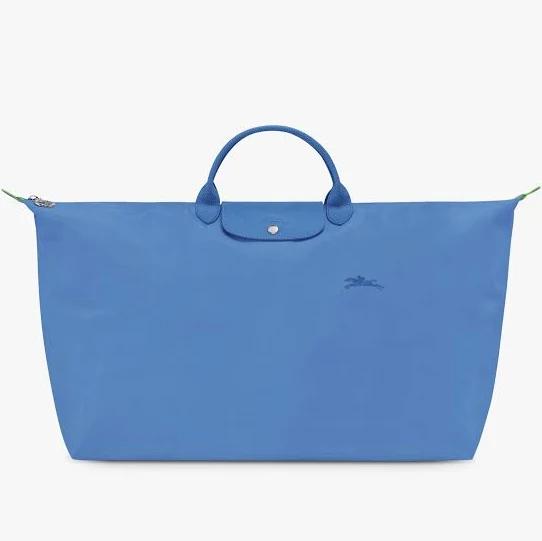 Travel Bag M Le Pliage Green Cornflower Longchamp