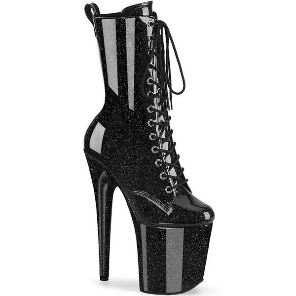 Pleaser FLAMINGO-1040GP Black Glitter Patent/M Size 5