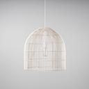 Whitewash Cane Rattan Pendant Light - Siena - 2 Sizes