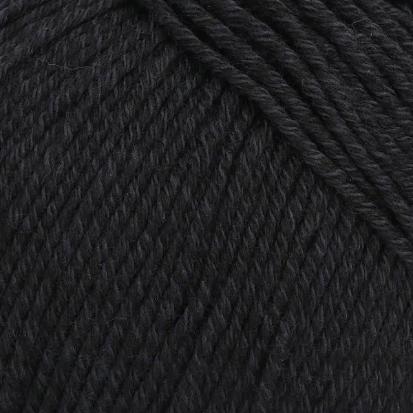 Drops Cotton Merino - Black (02) - Dk | 8-Ply Knitting Wool & Yarn