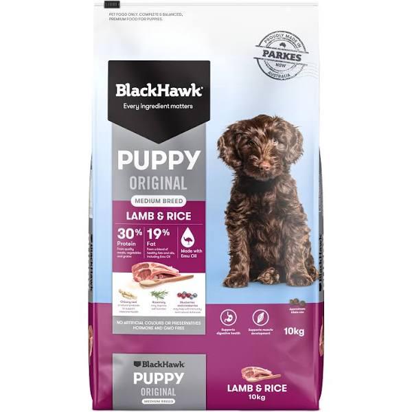 Black Hawk Puppy Lamb & Rice Medium Breed Dog Food - 10kg