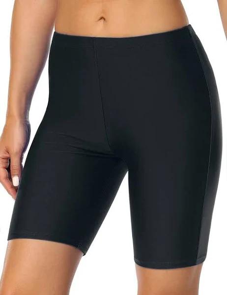 Mycoco Women's Swim Shorts Long Bike UPF 50+ Swim Bottom Board Shorts Rash Guard